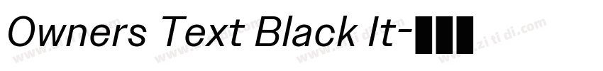 Owners Text Black It字体转换